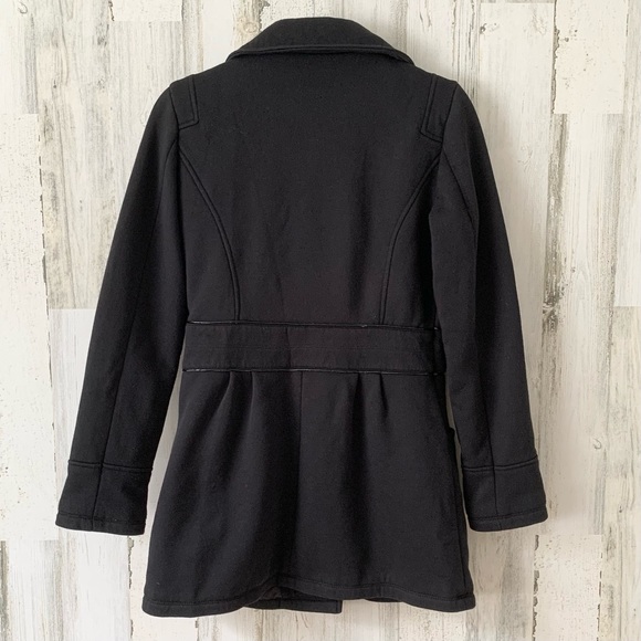 Apt. 9 Black Button Down Pea Coat Jacket Women’s Size Small - Picture 3 of 16